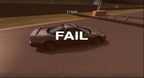 License test fail in Gran Turismo 4 Prologue.