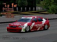 A Toyota ALTEZZA AS200 '98 with racing modifications applied.