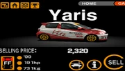 Racing modified Toyota Yaris with the Vitz labelling on the PAL version