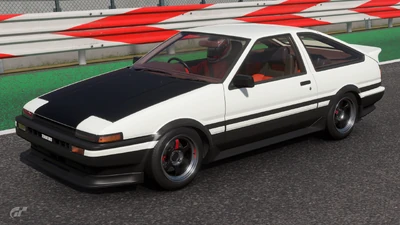 T. Takayama's livery in the Clubman Cup Plus events; a loose reference to the Toyota Sprinter Trueno 3door 1600GT APEX (AE86 Shuichi Shigeno Version).