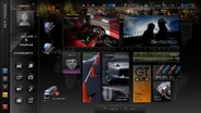 Gran Turismo 5 menu screen.