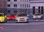 250px-GranTurismo2000cars.png (92 KB) Screenshot 2 of a replay, showing the early graphic design