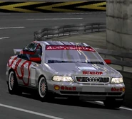 As stated above, the textures of the race modified version of the Audi S4 '98 appears to be corrupted if the car is raced on a night course.