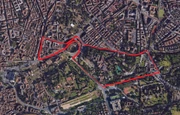 The Rome Full Course imprinted onto a real life map