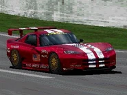 With the Red color scheme, the car appears to resemble the Viper GTS-R used by Team Oreca during the 2000 24 Hours of Le Mans. The resemblance, however, is purely coincidental, because the original Gran Turismo was released in 1997, at least two years before the 1999 American Le Mans Series season, where the livery was first used.