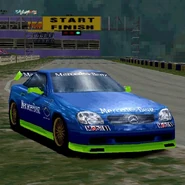 A Mercedes-Benz SLK 230 Kompressor with racing modifications applied.