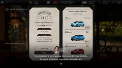 A GT Café menu book being shown