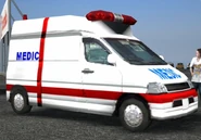 The scenery Toyota HiMedic as it appears in GT5 and GT6 in the Cape Ring Tracks, it also appears in the Twin Ring Motegi and Mid-Field Raceway tracks in GT6.