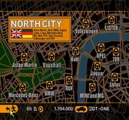 North City. This image is a mock up that displays Opel and Vauxhall dealerships at the same time.