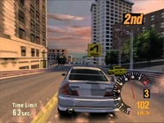 250px-GranTurismo2000screenshot.png (100 KB) Screenshot during a race, showing the early HUD design