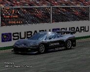 A Honda NSX Type S Zero '97 with racing modifications applied.