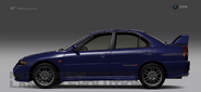 The Lancer Evo IV in GT HD Concept.