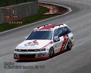 A Mitsubishi LEGNUM ST '97 with racing modifications applied.