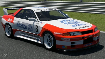 Hiroshi Okumoto's livery in the All Japan GT Car Championship Special Event, based on the Hasemi Motorsport R32 GT-R