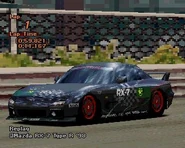 A Mazda RX-7 Type R (FD) '98 with racing modifications applied. This is the second of the two racing schemes available.