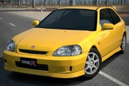 Honda CIVIC TYPE R (EK) '98 (GT6).jpg (307 KB) The Honda Civic Type R (EK) '98 as it appears in Gran Turismo 6.