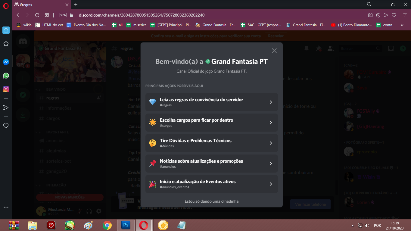 Servidor Do Discord (700 Membros / 200 Ativos) - Outros - DFG