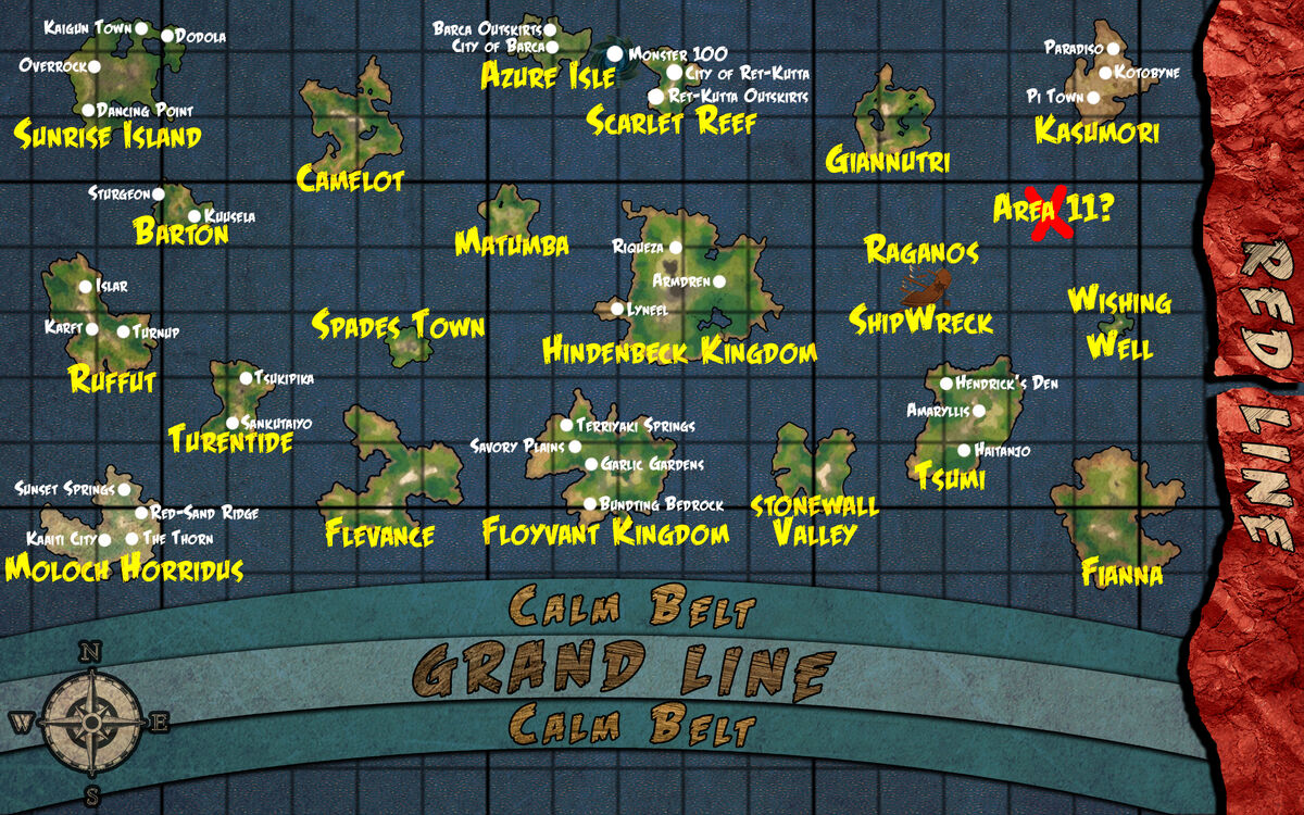 One Piece, Grand Line Map