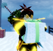 Player Holding the Gift of Lancer. (Legendary)