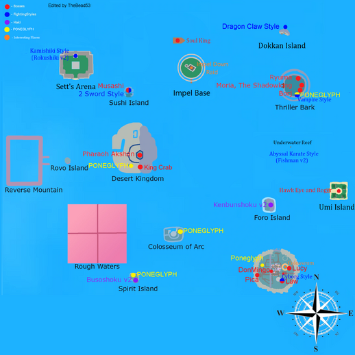 GPO MAP Update 8 🗺️ Dressrosa New Island Locations Grand Piece