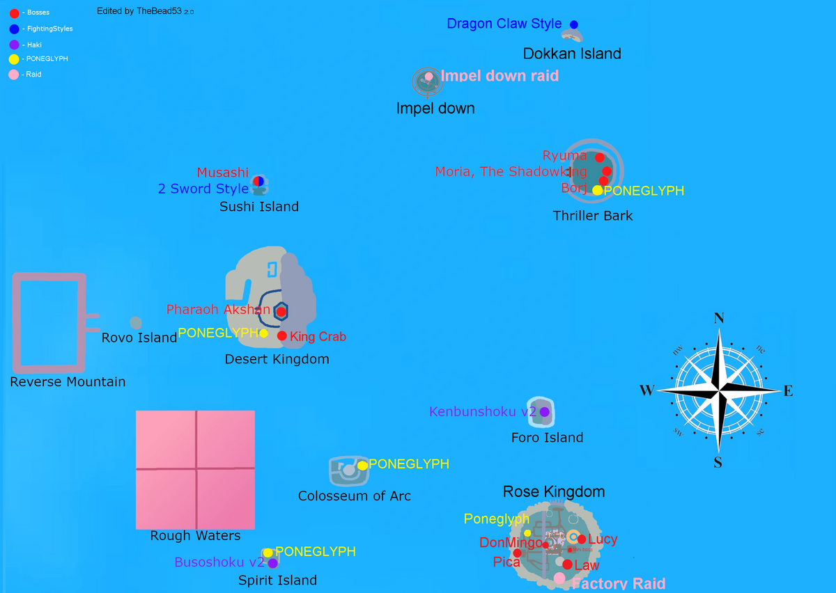 Grand Piece Online Map: All First, Second Sea & Skypiea Locations