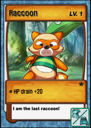 Raccoon's discarded Monster Card.