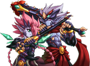 Edna e Duel: companheiros de batalha.