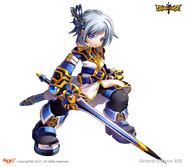 Promotional artwork of Striker in 2010 Grand Chase World Championship.
