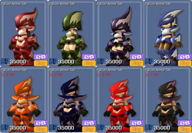 Falcon Armor Set | Grand Chase Wiki | Fandom