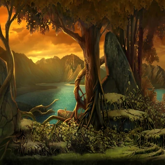 絵画 NAZE - He is the god of the forest Leszy - spirit of the forest and protecter of the forest and