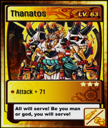 Thanatos' Monster Card.