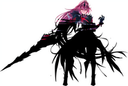 A silhouette of Elesis as a teaser for the Avatar Shop update.