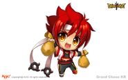 Fighter's chibi illustration.