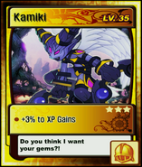 Kamiki's Monster Card.