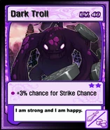 Dark Troll's Monster Card.
