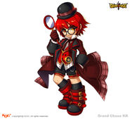 Promotional artwork of Jin in Super Sleuth Coordi Set.