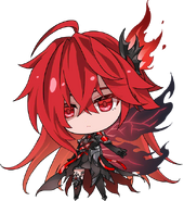 ('Fluttering' chibi illustration)