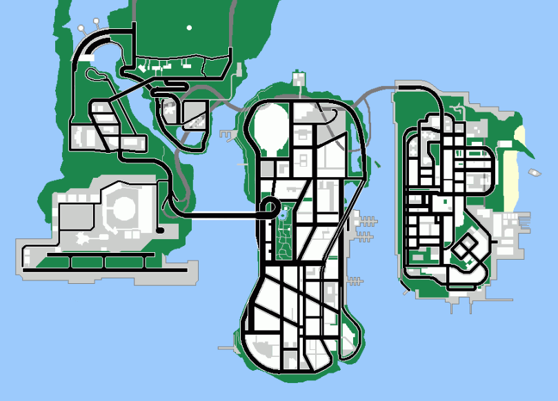 Map of Liberty City - with street names by roset03 on DeviantArt