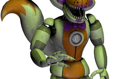 200583 - safe, artist:minxinq, lolbit (fnaf), animatronic, canine,  fictional species, fox, mammal, robot, five nights at freddy's, bow, bow  tie, clothes, female, fluff, fur, gritted teeth, lidded eyes, looking at  you, mischievous