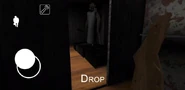 The Player crouching in the Hidden Closet.