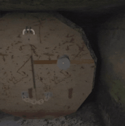 Turning the lever lock using the Wooden Stick.