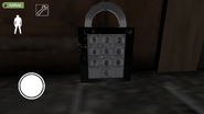 The Numeric Padlock on the Main Door.