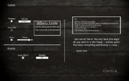 The options screen (PC version)