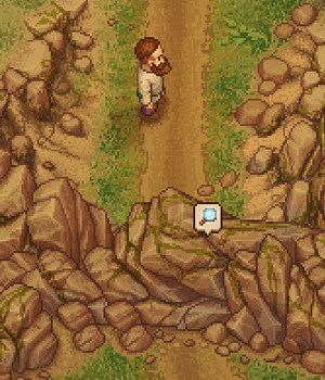 Collapsed cliffsite blocking a road