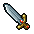 Steel sword with gem item