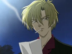 Eiri reading Shuichi's lyrics