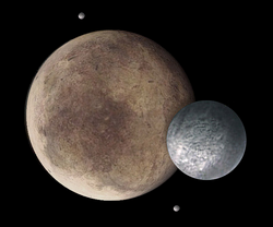 Pluto and moons art