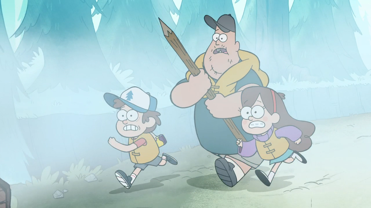 S1e2 mabel soos and dipper running.png