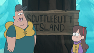 S1e2 Scuttlebutt island sign