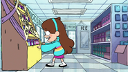 S1e5 mabel taking a package of smile dip